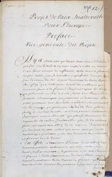 Preface to Project for Unalterable Peace in Europe